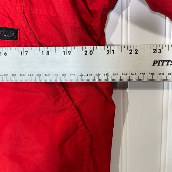 Y2K Red Vantage Windbreaker Jacket Small Grunge Nylon Anorak Streetwear Skater - Picture 6 of 11